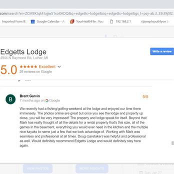 Edgetts Lodge - We have 29 five star reviews out of 29 on Google yet Yelp gives us 1 star?!?! Yelp=SCUM!!! - Vacation Rentals Near Me - Luther, Michigan Edgetts Lodge - We have 29 five star reviews out of 29 on Google yet Yelp gives us 1 star?!?! Yelp=SCUM!!! - Vacation Rentals Near Me - Luther, Michigan