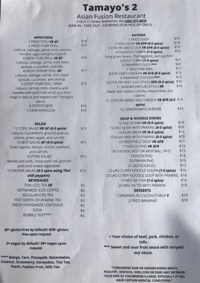 Menu photo 3 Tamayo's 2 Bremerton, WA