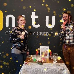 Unitus Community Credit Union - We host Be Happier Hours at the branch every quarter! Here we are celebrating the Academy Awards with treats for our members.