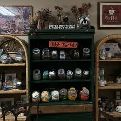 Tea wall, but don't worry, she always has a wider selection if you don't find one you like