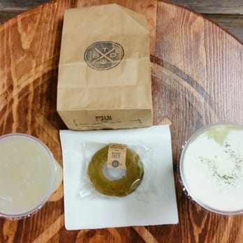 Ring Donuts - Sea salt matcha, yuzunade drink and matcha donut - Donuts Near Me - Los Angeles, California