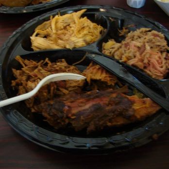 Puny John's BBQ - Sampler plate. - Barbeque Near Me - Tombstone, Arizona Puny John's BBQ - Sampler plate. - Barbeque Near Me - Tombstone, Arizona