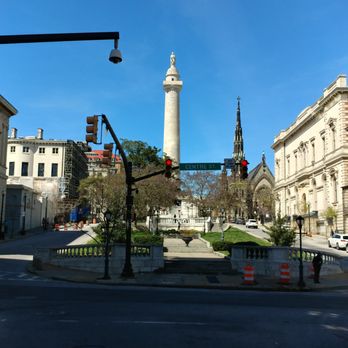 Washington Monument and Mount Vernon Place - Washington Monument in Baltimore MD - Landmarks & Historical Buildings Near Me - Baltimore, Maryland