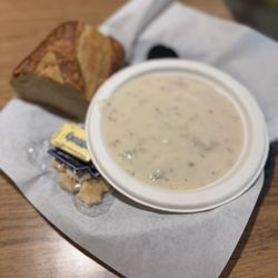 Bowl of clam chowder