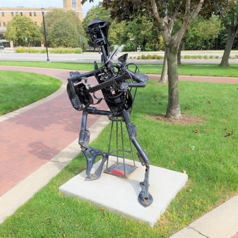 Jon Hunt Memorial Plaza - Guitar Man by Richard Peterman 2009 - Parks Near Me - South Bend, Indiana