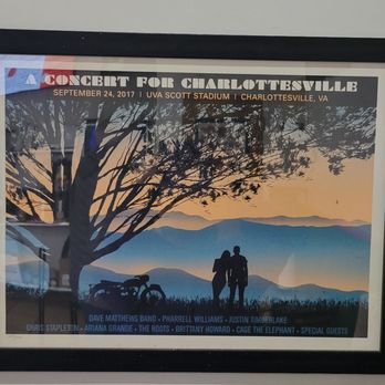 Virginia BBQ - Concert for Charlottesville Poster - Burgers Near Me - Charlottesville, Virginia Virginia BBQ - Concert for Charlottesville Poster - Burgers Near Me - Charlottesville, Virginia
