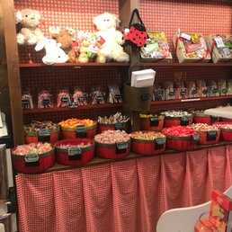 Inside candy store