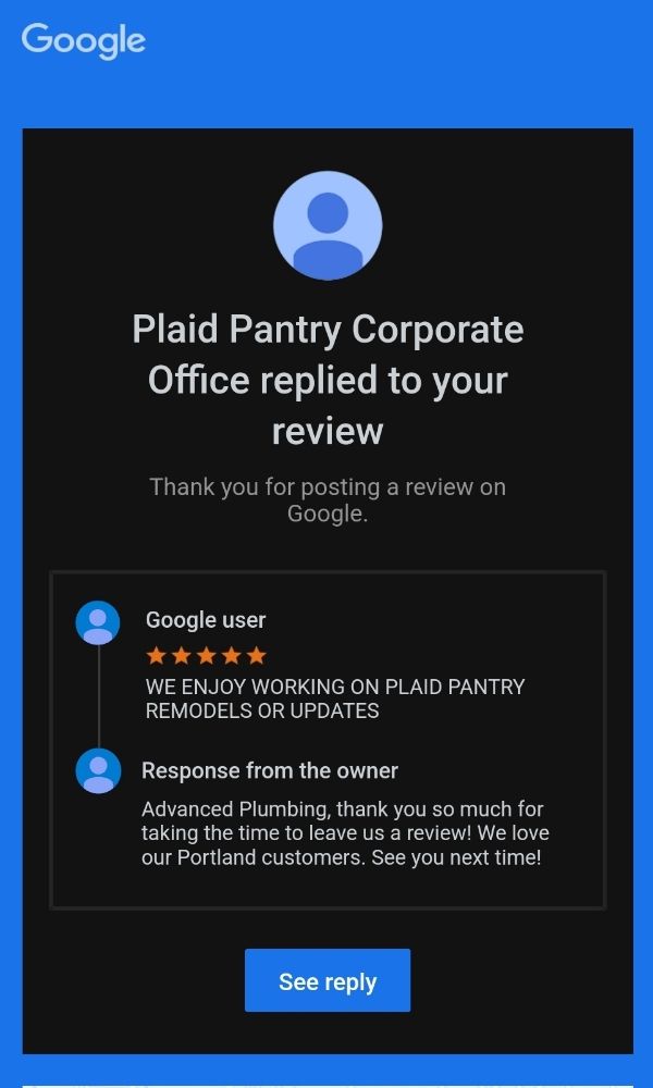 Slide of Advanced Plumbing