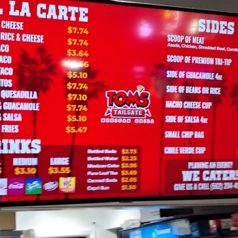 Tom's Tailgate - Menu 2 - Mexican Near Me - La Mirada, California Tom's Tailgate - Menu 2 - Mexican Near Me - La Mirada, California