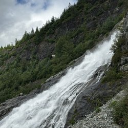 Alaska Taxi & Tours - Waterfall at the glacier