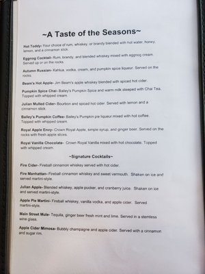 Menu photo 1 Julian Grille Julian, CA