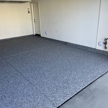 Creative Epoxy Coating - During the install. This was the first layer. No epoxy yet - Flooring Near Me