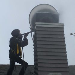 All American Fire Protection - Ethan a hood cleaning tech cleaning the fan