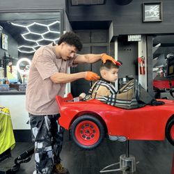 Sunny Hills Barber Shop - Nixon with my son