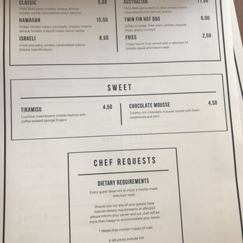 Twin Fin - Dinner menu - Bars Near Me - Lagos, 08