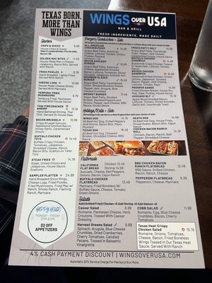 Menu photo 2 Wings Over Frisco Frisco, TX Menu photo 2 Wings Over Frisco Frisco, TX