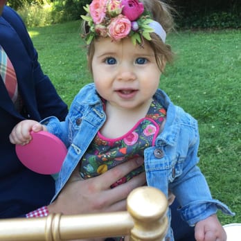 Scarlett & Grace - Sweetest flower crown for the honorary flower girl! - Floral Designers Near Me Scarlett & Grace - Sweetest flower crown for the honorary flower girl! - Floral Designers Near Me