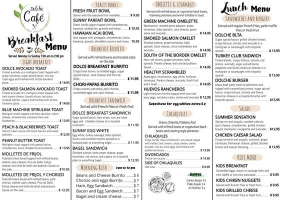 Menu photo 8 Dolche Cafe Mexifood Chula Vista, CA