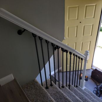 I Can Do It - Handrail with iron look balisters. - Handyman Near Me - KNOXVILLE, Tennessee I Can Do It - Handrail with iron look balisters. - Handyman Near Me - KNOXVILLE, Tennessee
