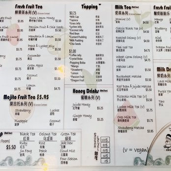 Bingo Tea - Menu September 2019 - Bubble Tea Near Me - Homer Glen, Illinois
