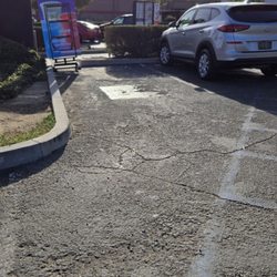 Not accessible handicapped parking.