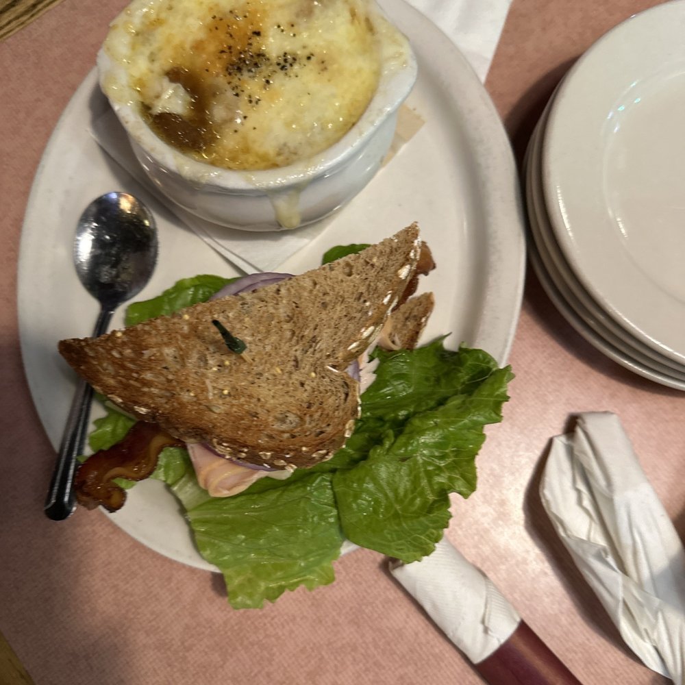 Shallos Antique Restaurant & Brewhouse - 1/2 Club & French Onion Soup - American Near Me - Indianapolis, Indiana Shallos Antique Restaurant & Brewhouse - 1/2 Club & French Onion Soup - American Near Me - Indianapolis, Indiana