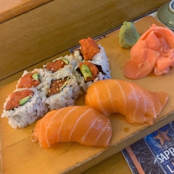 Shogun Restaurant - Salmon nigiri and spicy tuna roll. - Sushi Bars Near Me - Huntington Beach, California Shogun Restaurant - Salmon nigiri and spicy tuna roll. - Sushi Bars Near Me - Huntington Beach, California