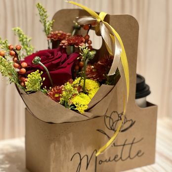 Mouette - Miniature bouquet in a cup with coffee compliment - Restaurants Near Me - New York, New York Mouette - Miniature bouquet in a cup with coffee compliment - Restaurants Near Me - New York, New York
