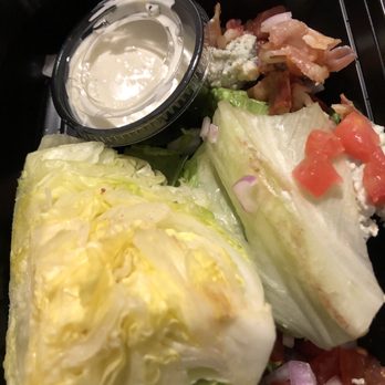 BJ's Restaurant & Brewhouse - Wedge salad :( inedible inner core and undercooked bacon served. - Pizza Near Me - Folsom, California BJ's Restaurant & Brewhouse - Wedge salad :( inedible inner core and undercooked bacon served. - Pizza Near Me - Folsom, California