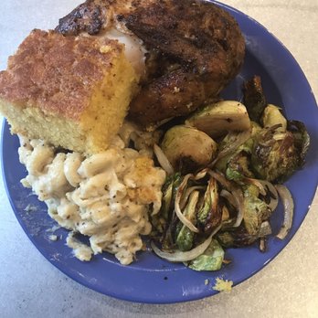 Dizzy Birds Rotisserie - Chicken Breast, sprouts, Mac n cheese, and cornbread - Comfort Food Near Me - Biddeford, Maine Dizzy Birds Rotisserie - Chicken Breast, sprouts, Mac n cheese, and cornbread - Comfort Food Near Me - Biddeford, Maine