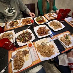 Our table of family style food! Fed 6 of us!