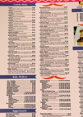 Menu photo 8 Guadalajara Mexican Restaurant Syracuse, NY