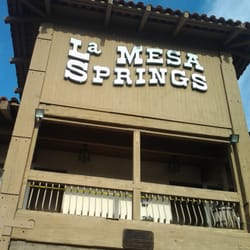 La Mesa Springs Shopping Center - Original facade in the middle of the complex itself. Currently being restored