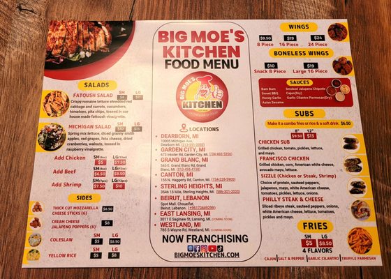Menu photo 2 Big Moe’s Kitchen - Canton Canton, MI Menu photo 2 Big Moe’s Kitchen - Canton Canton, MI