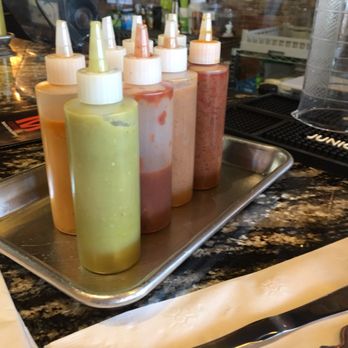 M Cantina - A variety of fresh salsas to sample with your order - Mexican Near Me - Dearborn, Michigan M Cantina - A variety of fresh salsas to sample with your order - Mexican Near Me - Dearborn, Michigan