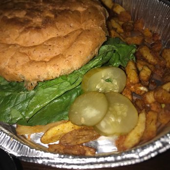 Blind Faith Cafe - Garbanzo  Burger - Vegetarian Near Me - Evanston, Illinois