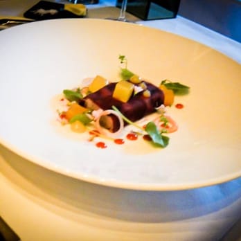 Picardy Place - Pave of Confit Duck Leg: Hot Orange Jelly, Beetroot Carpaccio, Foraged Scottish Herbs, Raspberry Dressing - Hotels Near Me - Edinburgh, EDH Picardy Place - Pave of Confit Duck Leg: Hot Orange Jelly, Beetroot Carpaccio, Foraged Scottish Herbs, Raspberry Dressing - Hotels Near Me - Edinburgh, EDH