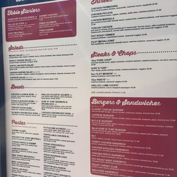 Off the Strip The LINQ Hotel + Experience - The outside posted menu. - Bars Near Me - Las Vegas, Nevada