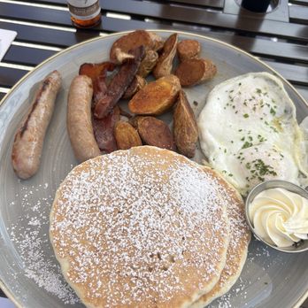Barking Frog - Huckleberry pancakes - New American Near Me - Woodinville, Washington