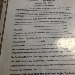 Fish Bone Cafe' - Menu