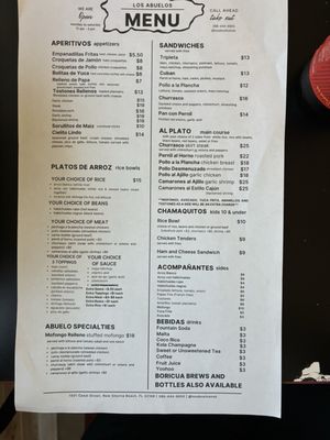 Menu photo 1 Los Abuelos NSB New Smyrna Beach, FL Menu photo 1 Los Abuelos NSB New Smyrna Beach, FL