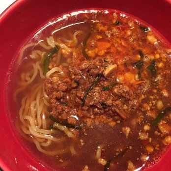 Ippudo - Westside - Their special the day I went - thick wavy noodles, spicy beef broth, and ground pork - Ramen Near Me - New York, New York Ippudo - Westside - Their special the day I went - thick wavy noodles, spicy beef broth, and ground pork - Ramen Near Me - New York, New York
