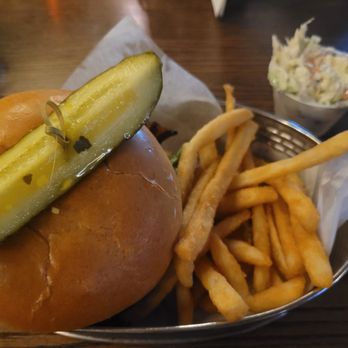 Fred Harvey Tavern - Double bacon cheeseburger with pickle on top - Beer Bar Near Me - Grand Canyon, Arizona Fred Harvey Tavern - Double bacon cheeseburger with pickle on top - Beer Bar Near Me - Grand Canyon, Arizona