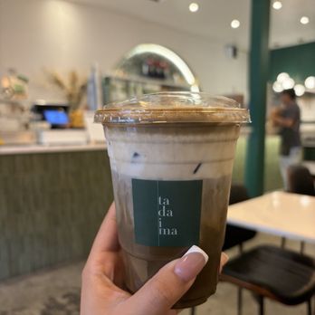 Tadaima - Marina - Hojicha Latte w/ Salted Cheese Cream - Cafes Near Me - San Francisco, California Tadaima - Marina - Hojicha Latte w/ Salted Cheese Cream - Cafes Near Me - San Francisco, California