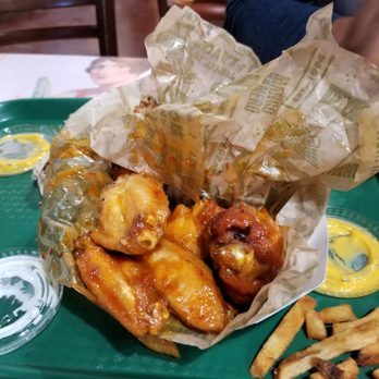 Wingstop - Sloppy and messy presentation. Totally not like this chain. - Chicken Wings Near Me - Houston, Texas