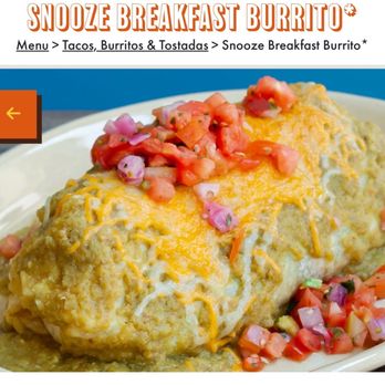 Snooze, an A.M. Eatery - Snooze Breakfast Burrito - Breakfast & Brunch Near Me - Buford, Georgia