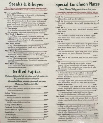 Menu photo 2 El Paso Mexican Restaurant Limon, CO Menu photo 2 El Paso Mexican Restaurant Limon, CO