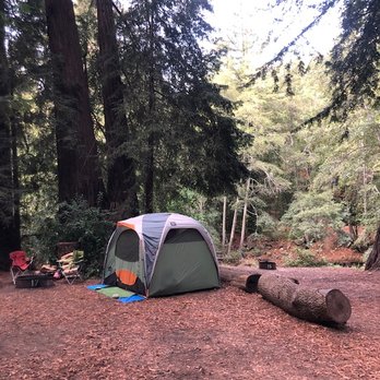 Big Sur Campground and Cabins - Site 17 looking towards the river - Campgrounds Near Me - Big Sur, California