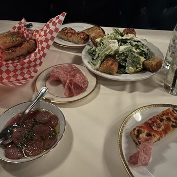 Elina's - bread(s) + salami, eggplant agrodolce, caesar salad - Italian Near Me - Chicago, Illinois