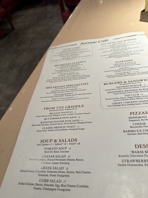 Menu photo 1 Avenue Cafe Las Vegas, NV Menu photo 1 Avenue Cafe Las Vegas, NV